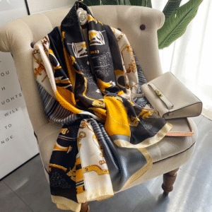 Black Mystique Silk Scarf