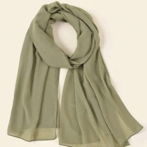 Buy Online Olive Green Chiffon Georgette Hijab