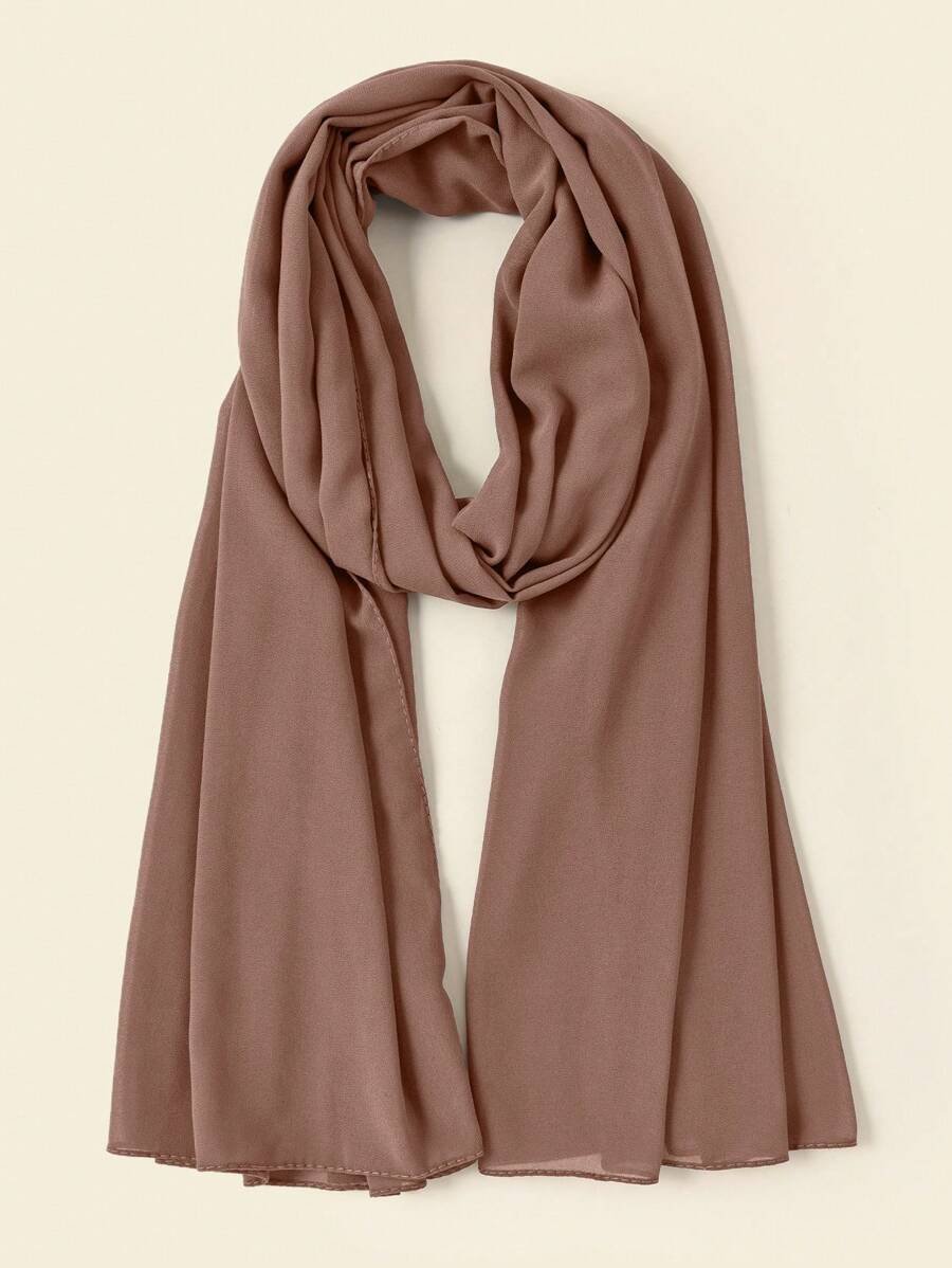 Maroon Chiffon Georgette Hijab